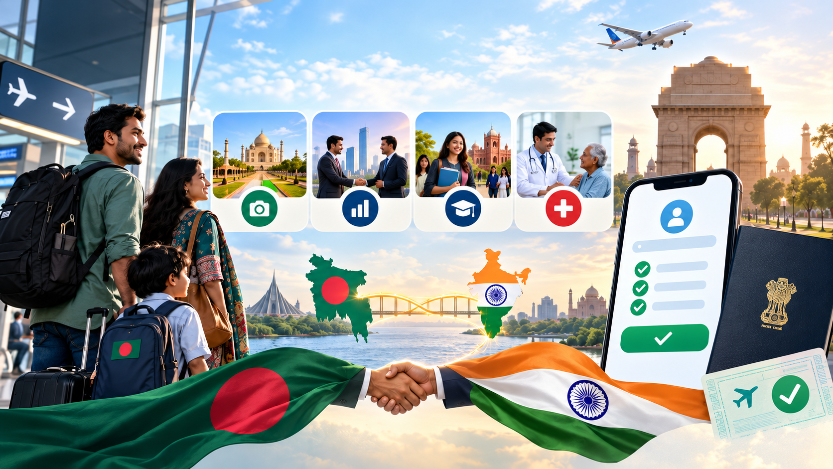 বাংলাদেশিদের জন্য ভারতীয় ভিসা আরও সহজ করার পরিকল্পনা